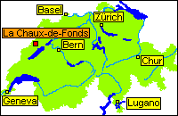 Location of La Chaux-de-Fonds