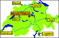 Location of Mount Pilatus