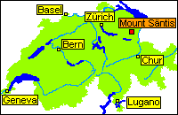 Location of Mount Sntis